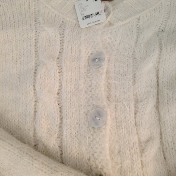 Free People, XS Ivory short cardigan - Picture 2 of 4
